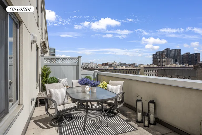 New York City Real Estate | View 300 West 145th Street, 6S | Private Entertaining Terrace | View 9