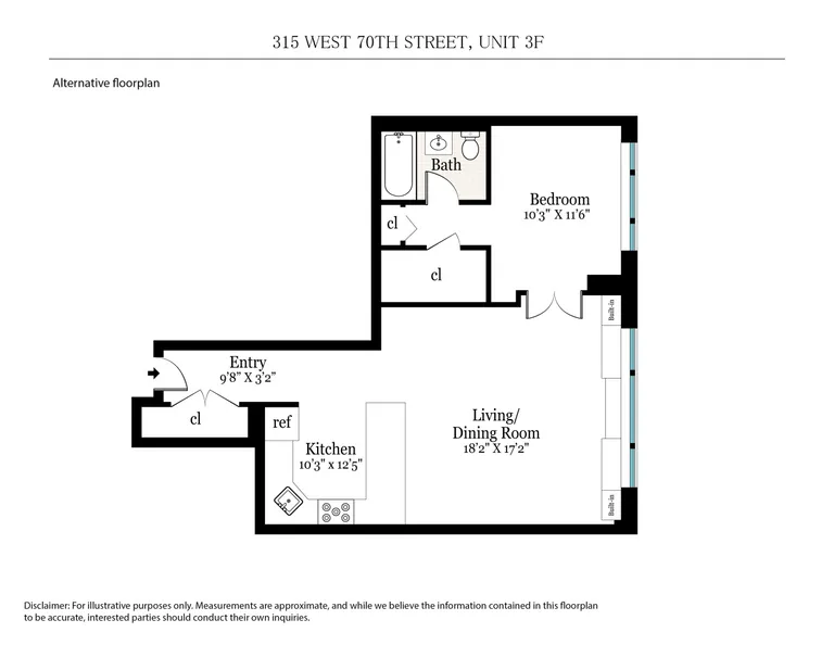 315 West 70th Street, 3F | floorplan | View 10