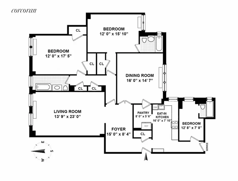 New York City Real Estate | View 250 West 94th Street, 6G | Floor Plan | View 26