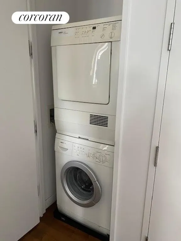 New York City Real Estate | View 1600 Broadway, 17A | Laundry Room in Apt | View 3