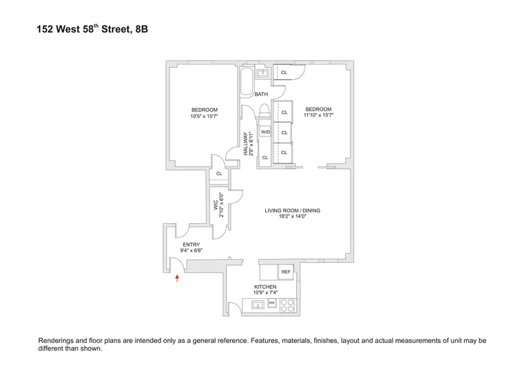 152 West 58th Street, 8B | floorplan | View 10