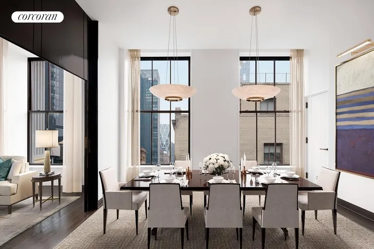 New York City Real Estate | View 111 West 57th Street, 17S | Dining Room | View 2