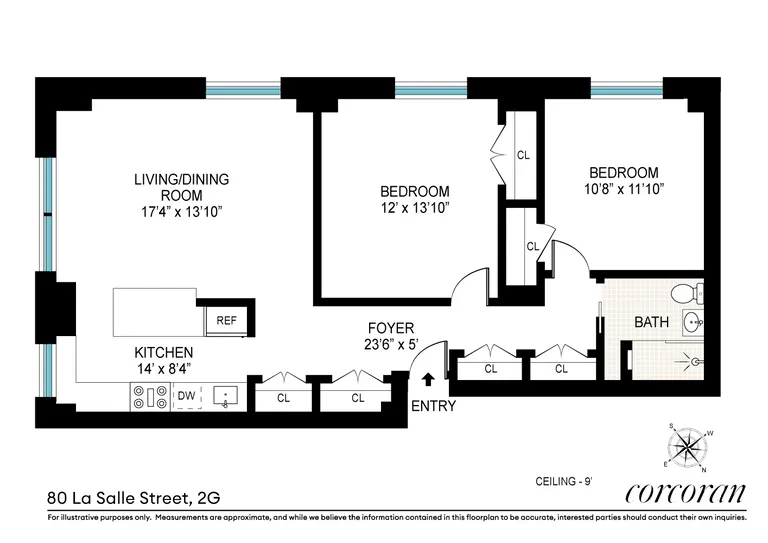 80 La Salle Street, 2G | floorplan | View 15