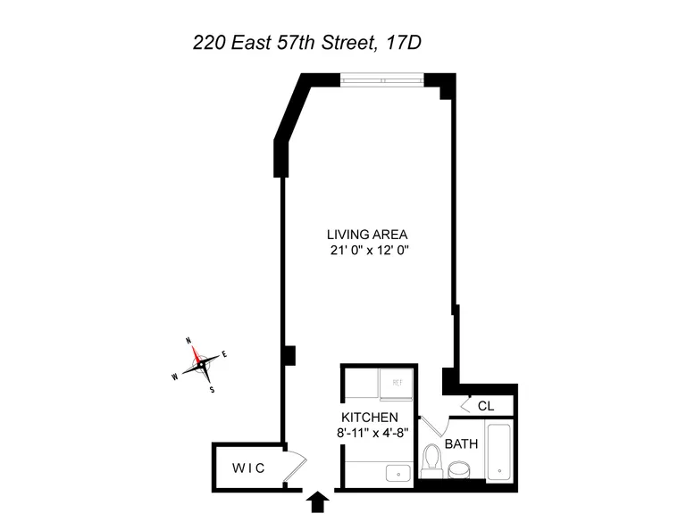 220 East 57th Street, 17D | floorplan | View 8