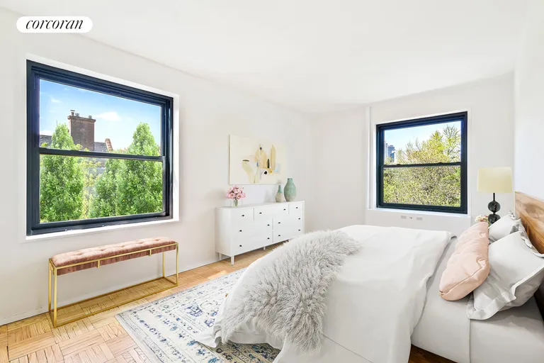 New York City Real Estate | View 209 Clinton Avenue, 5B | Virtually Staged Bedroom | View 6