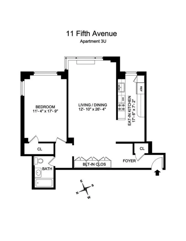 11 Fifth Avenue, 3U | floorplan | View 7