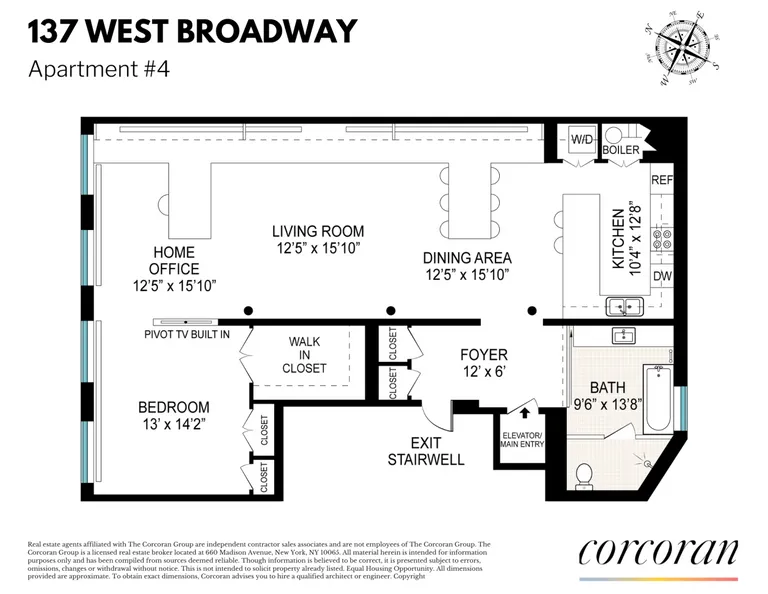 137 West Broadway, 4 | floorplan | View 9