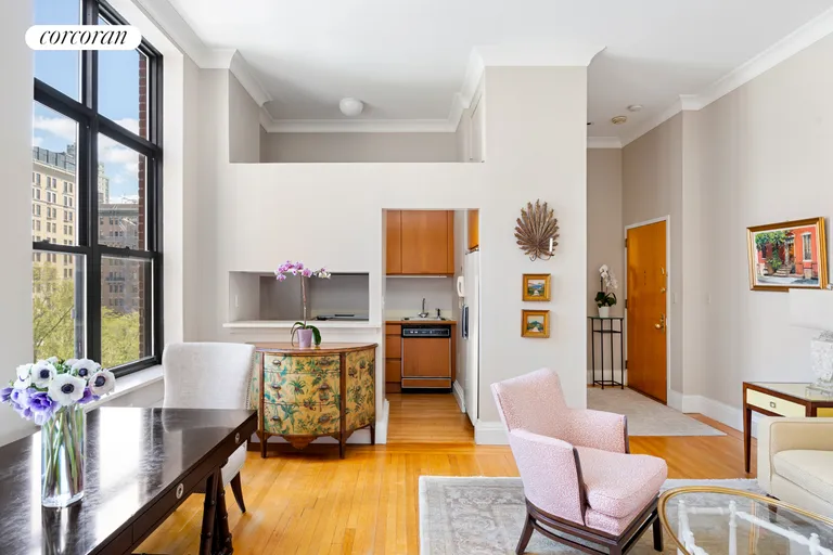 New York City Real Estate | View 7 GRAMERCY PARK WEST, 7A | Living Room/Kitchen | View 3
