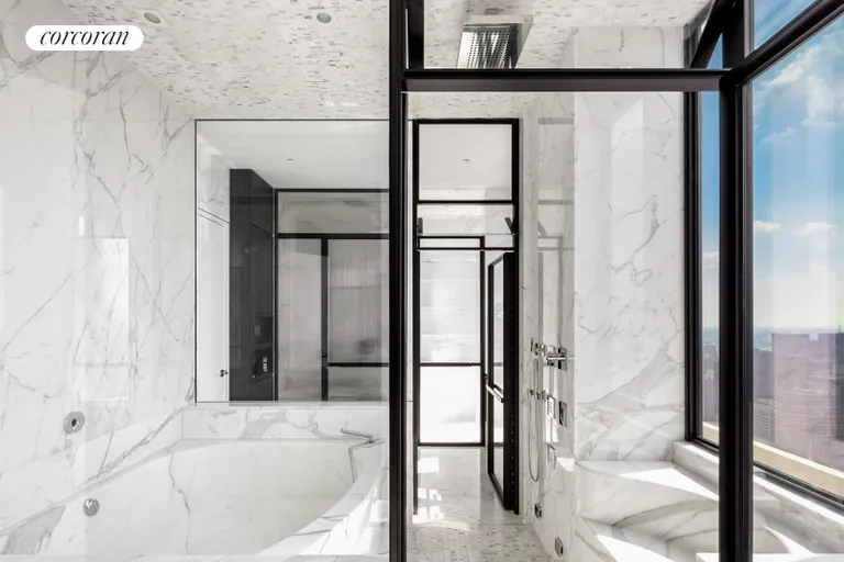 New York City Real Estate | View 157 West 57th Street, PH80 | Primary Bathroom | View 9