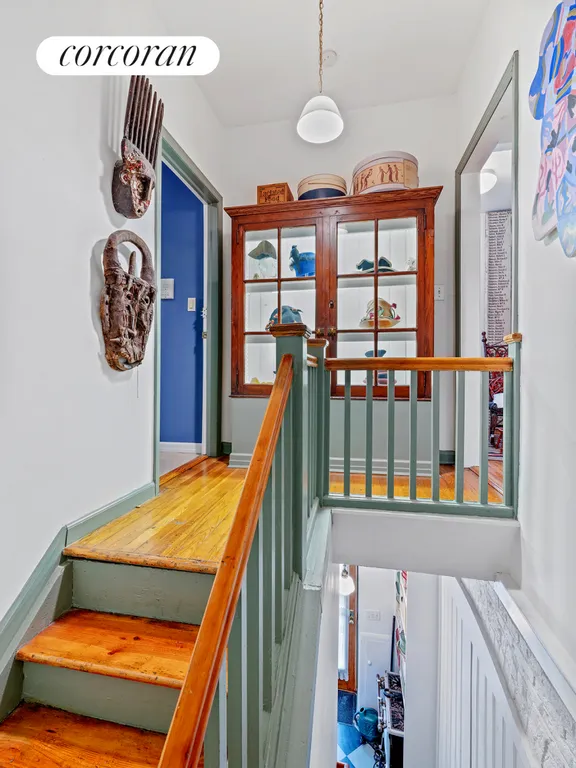 New York City Real Estate | View 264 Waverly Avenue | Stair Hall with Custom Cabinet | View 13
