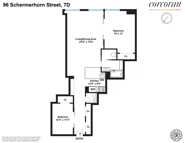 96 Schermerhorn Street, 7D | floorplan | View 15