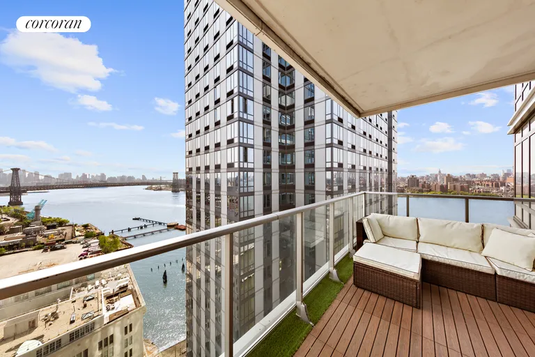 New York City Real Estate | View 2 Northside Piers, 24A | Balcony | View 4