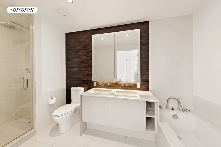 New York City Real Estate | View 2 Northside Piers, 24A | Primary Bathroom | View 8