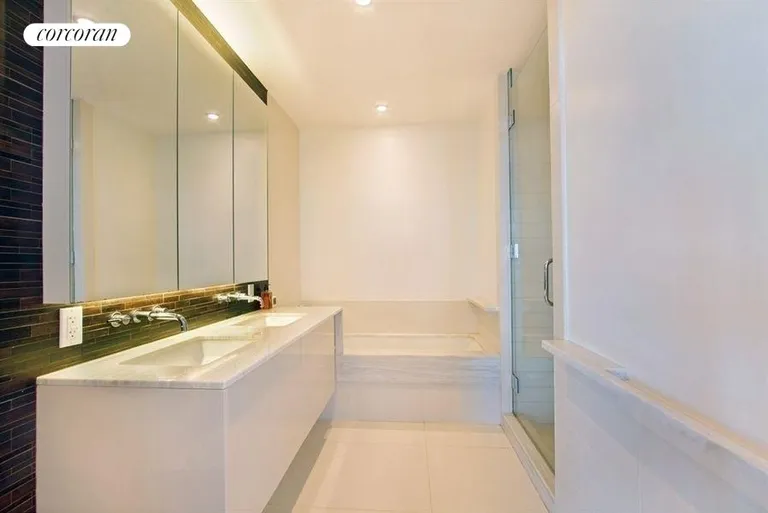 New York City Real Estate | View 2 Northside Piers, 24A | Primary Bathroom | View 9