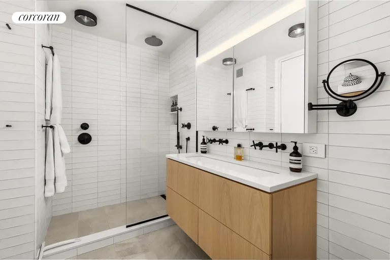 New York City Real Estate | View 505 Greenwich Street, 14E | Primary En Suite Bathroom | View 8
