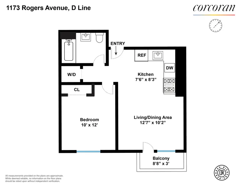 1173 Rogers Avenue, 4D | floorplan | View 9