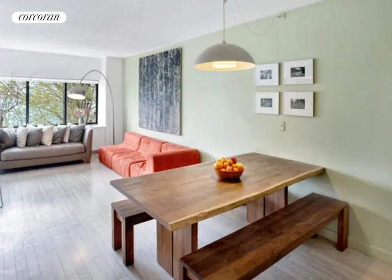 New York City Real Estate | View 380 Rector Place, 2M | Living / Dining | View 2