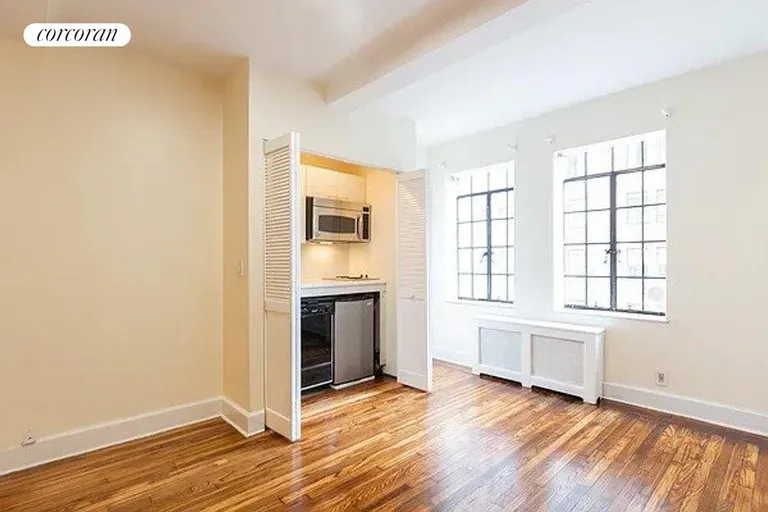 New York City Real Estate | View 25 Tudor City Place, 921 | Kitchenette in Livingroom | View 2