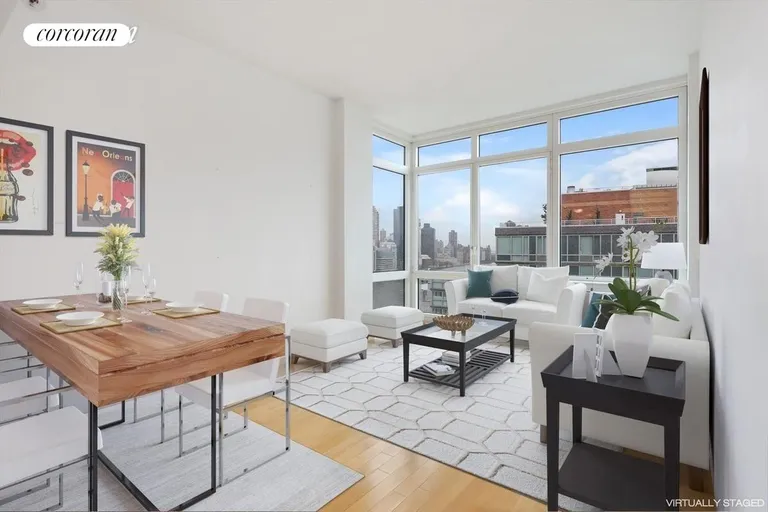 New York City Real Estate | View 415 Main Street, PH1H | Living Room | View 2
