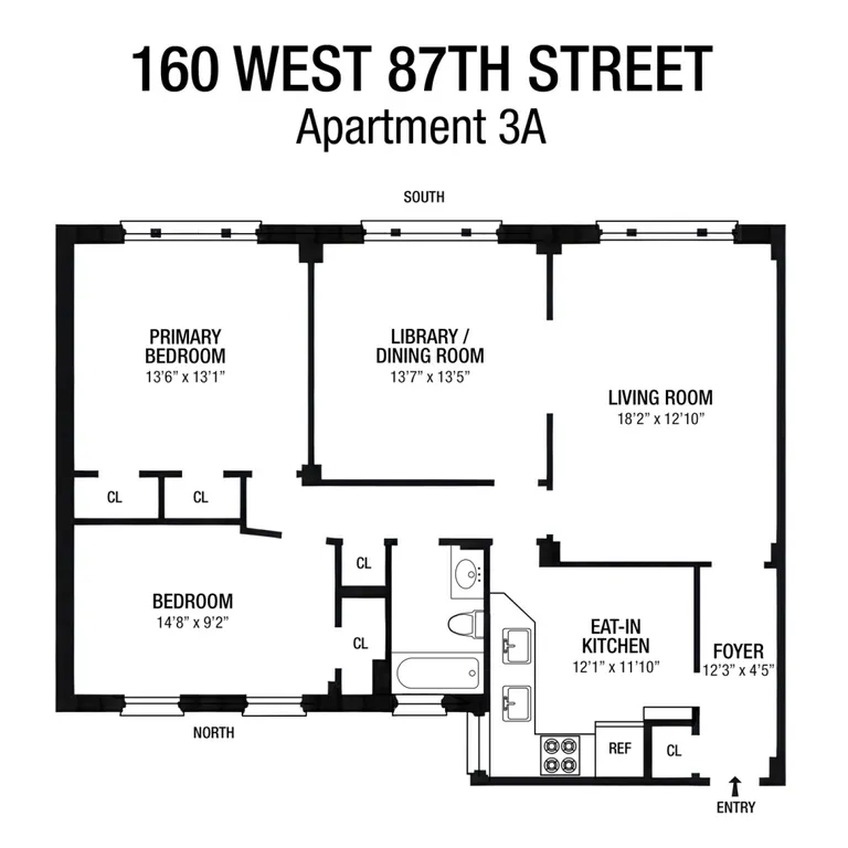 160 West 87th Street, 3A | floorplan | View 16