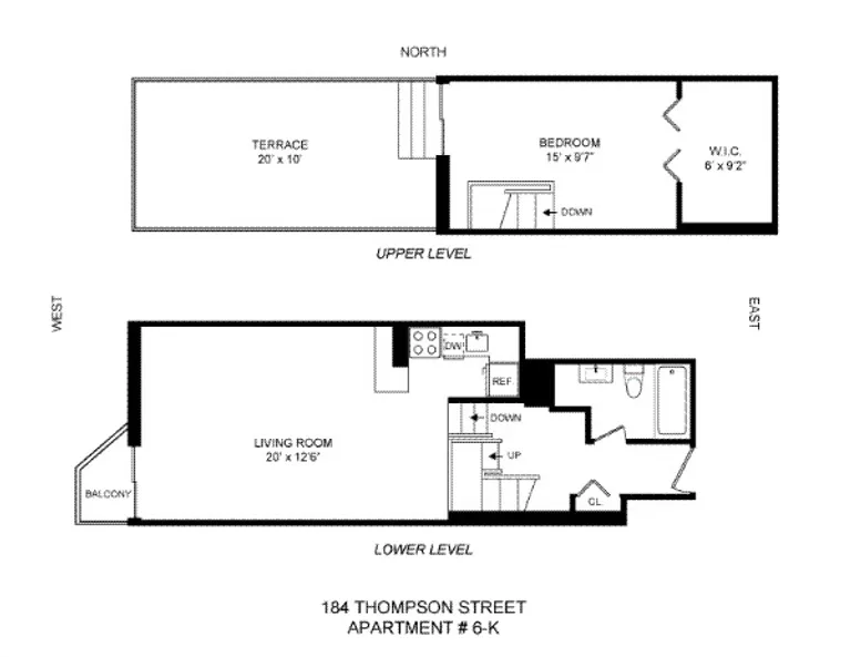 184 Thompson Street, 6K | floorplan | View 12