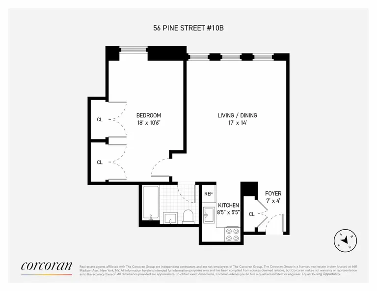 56 Pine Street, 10B | floorplan | View 12