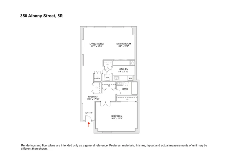 350 Albany Street, 5R | floorplan | View 7