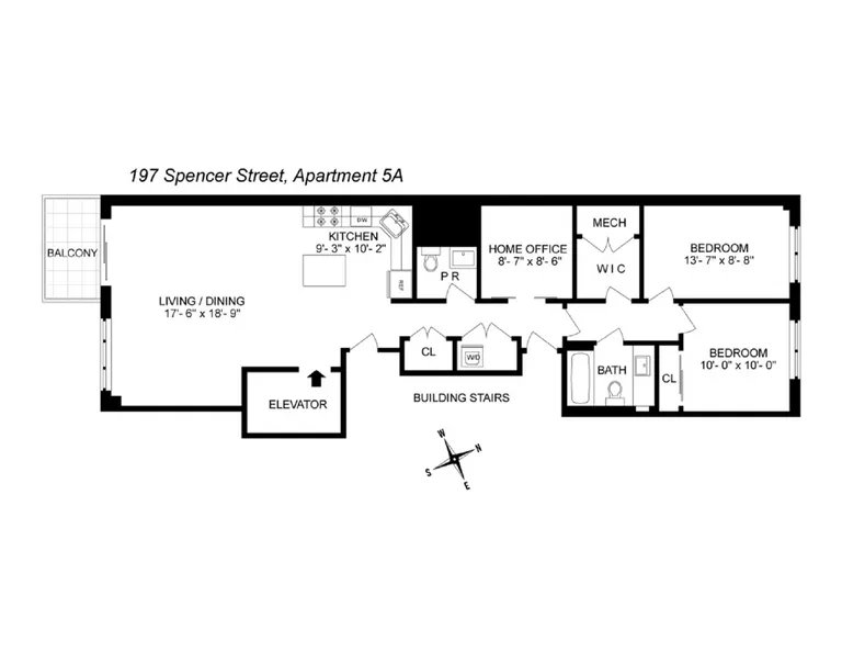 197 Spencer Street, 5A | floorplan | View 9