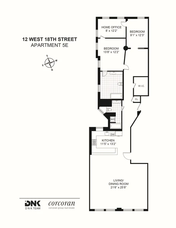 12 West 18th Street, 5E | floorplan | View 8