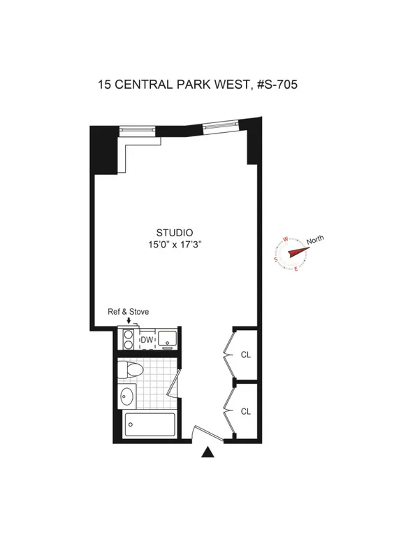 15 Central Park West, 15B | floorplan | View 15