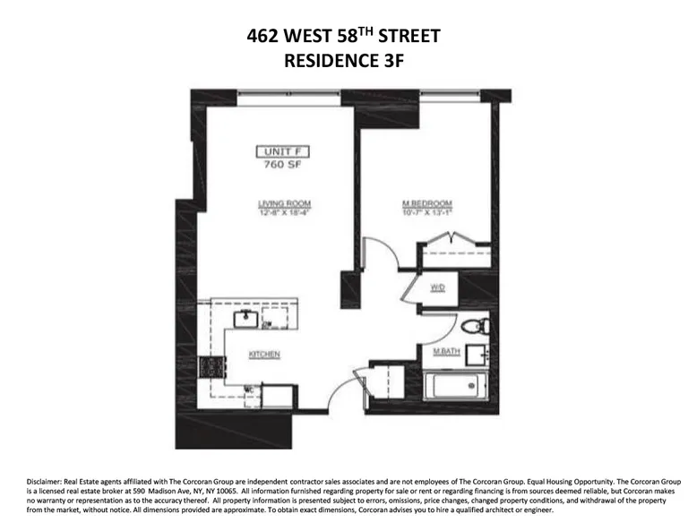 462 West 58th Street, 3F | floorplan | View 10