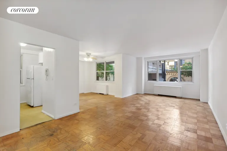 New York City Real Estate | View 165 West 66th Street, 2W | Open LR/DR | View 4