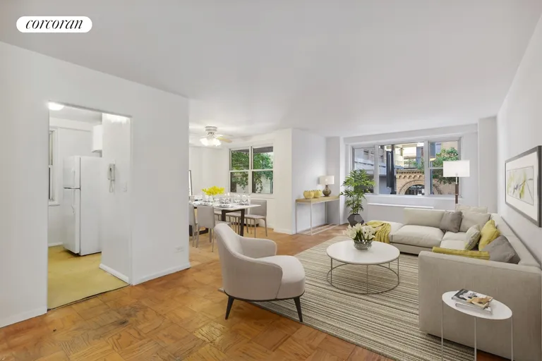 New York City Real Estate | View 165 West 66th Street, 2W | Open LR/DR | View 3