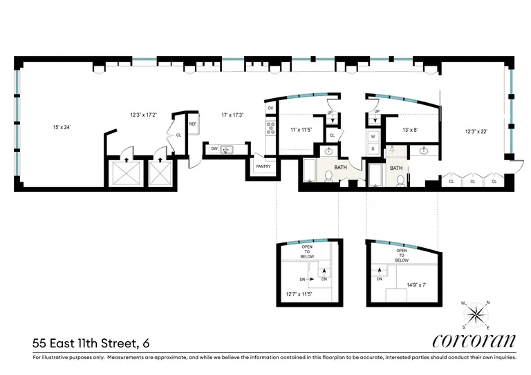55 East 11th Street, 6 | floorplan | View 12