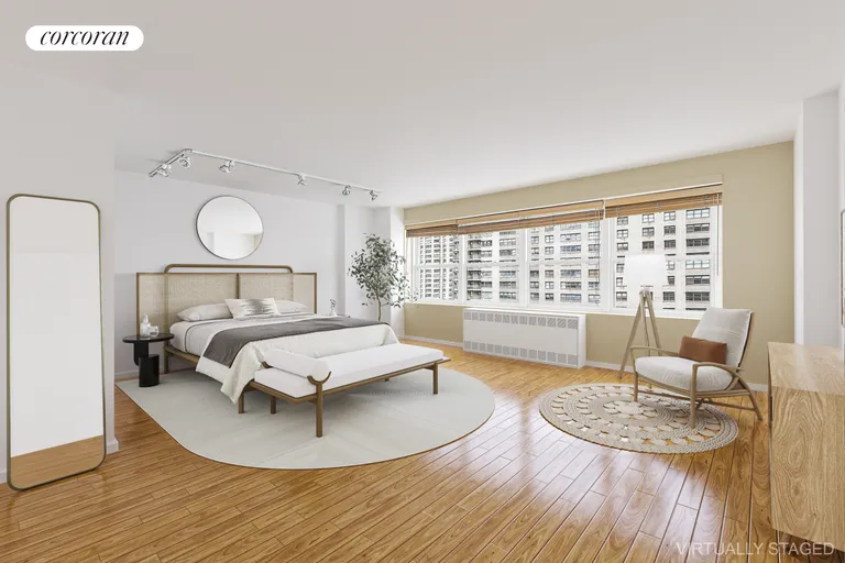 New York City Real Estate | View 150 West End Avenue, 11KL | Studio / Virtually Staged Bedroom | View 2