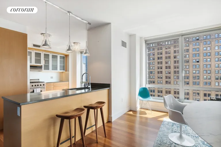 New York City Real Estate | View 30 West Street, 22E | Kitchen/Dining Area | View 4