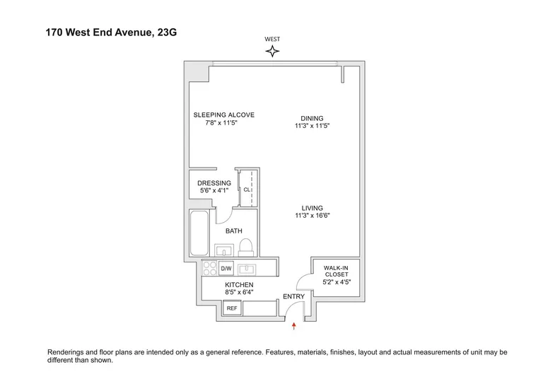 170 West End Avenue, 23G | floorplan | View 7