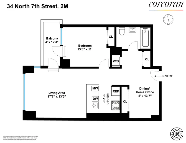 34 North 7th Street, 2M | floorplan | View 7