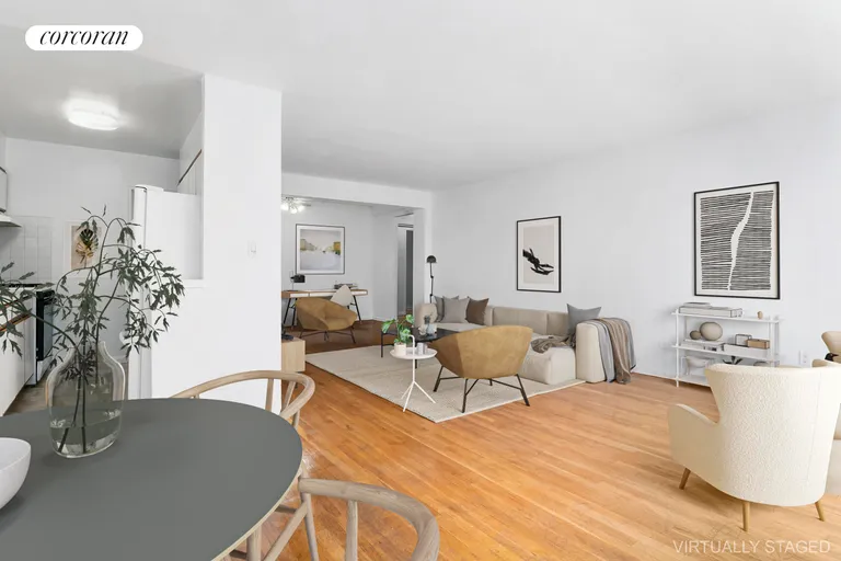 New York City Real Estate | View 415 Beverley Road, 4D | Dining Area/Living Room/Home Office | View 3