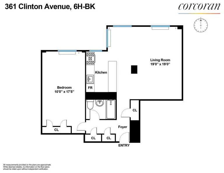 361 Clinton Avenue, 6H | floorplan | View 6
