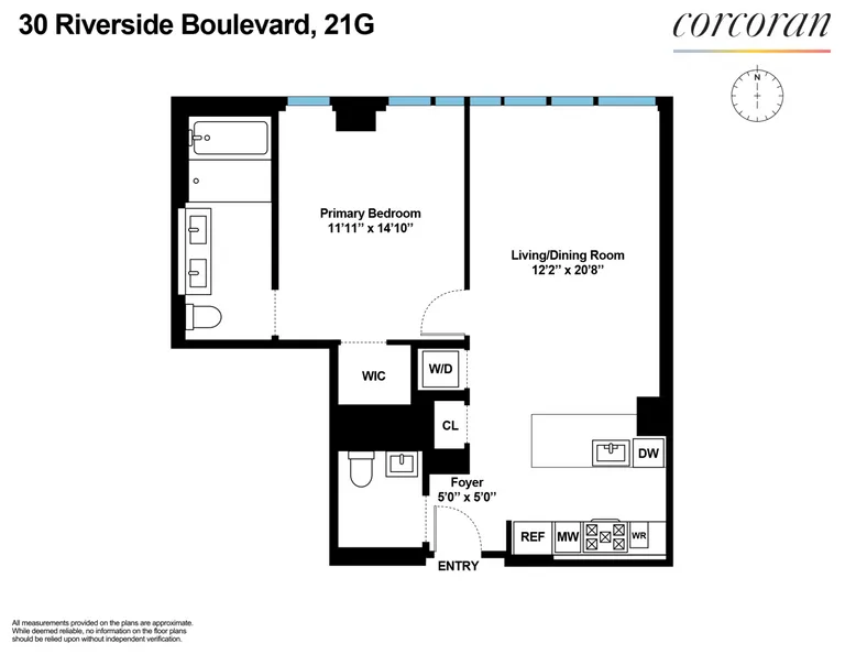 30 Riverside Boulevard, 21G | floorplan | View 13