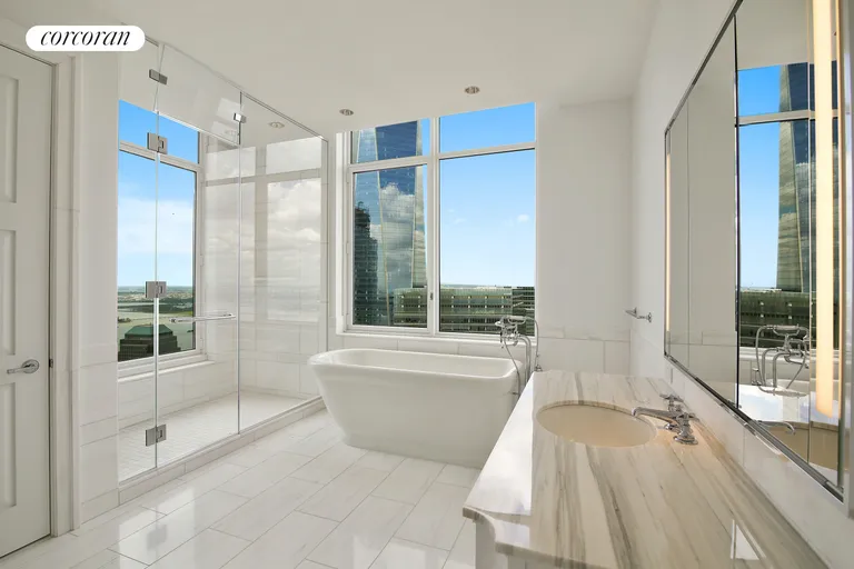 New York City Real Estate | View 30 Park Place, 73A | Primary Bathroom | View 10