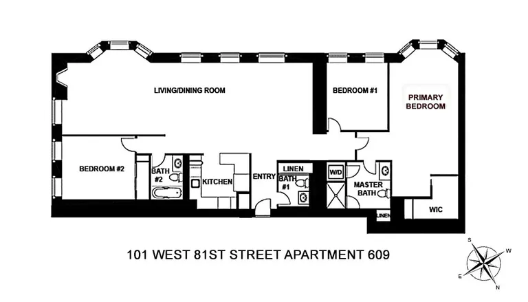 101 West 81st Street, 609 | floorplan | View 9