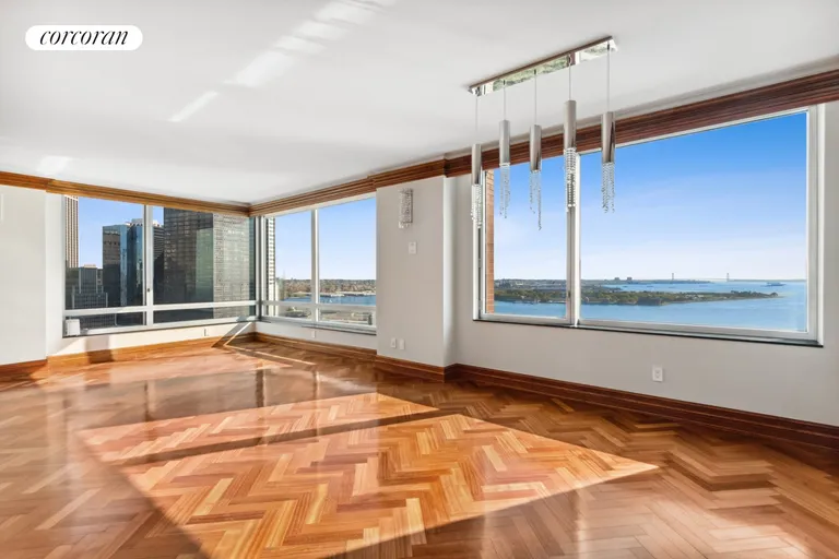 New York City Real Estate | View 10 West Street, 27E | Living Room | View 5