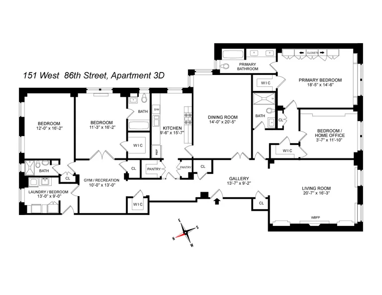 151 West 86th Street, 3D | floorplan | View 18