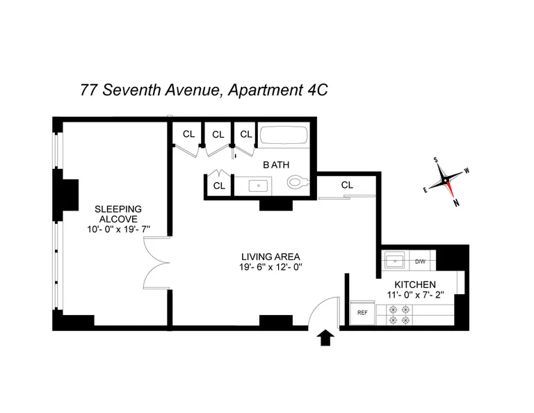 77 Seventh Avenue, 4C | floorplan | View 11