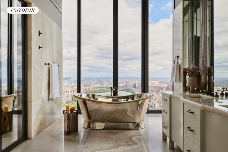 New York City Real Estate | View 111 West 57th Street, PH76 | Primary Bathroom | View 8