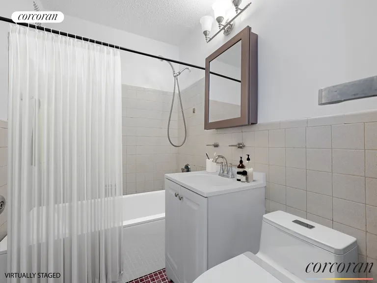 New York City Real Estate | View 185 Hall Street, 910 | Virtually staged Bathroom | View 6