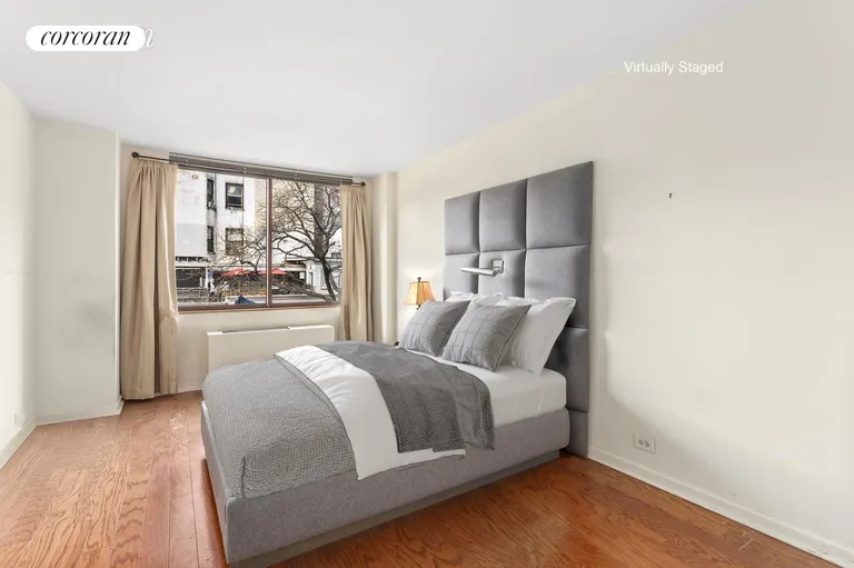 New York City Real Estate | View 393 West 49th Street, 2R | Primary Bedroom | View 3