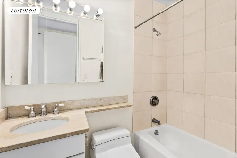 New York City Real Estate | View 393 West 49th Street, 2R | Primary Bathroom | View 5